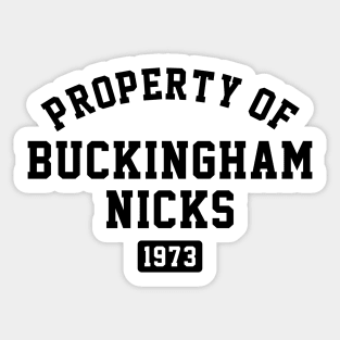 Property of Buckingham Nicks Sticker